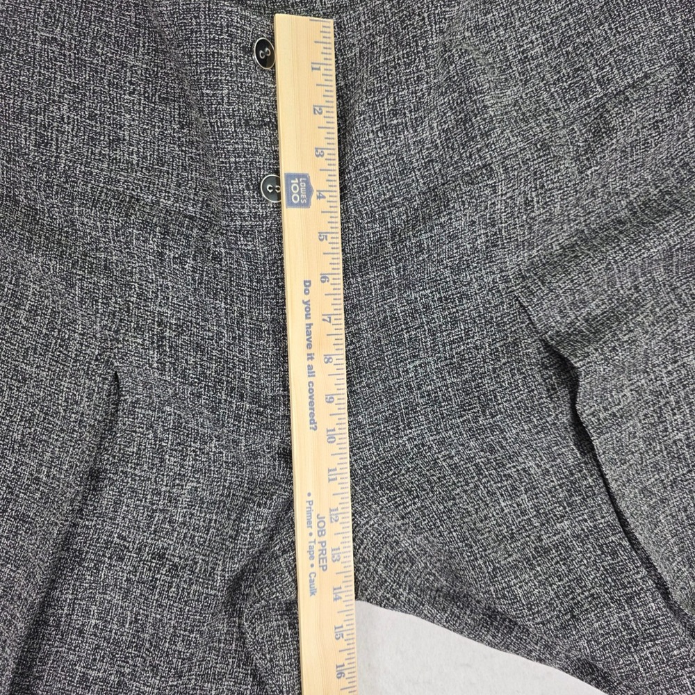 Ashley Stewart Women 24 Dress Pants Grey High Waist Wide Leg Trousers - Picture 7 of 9